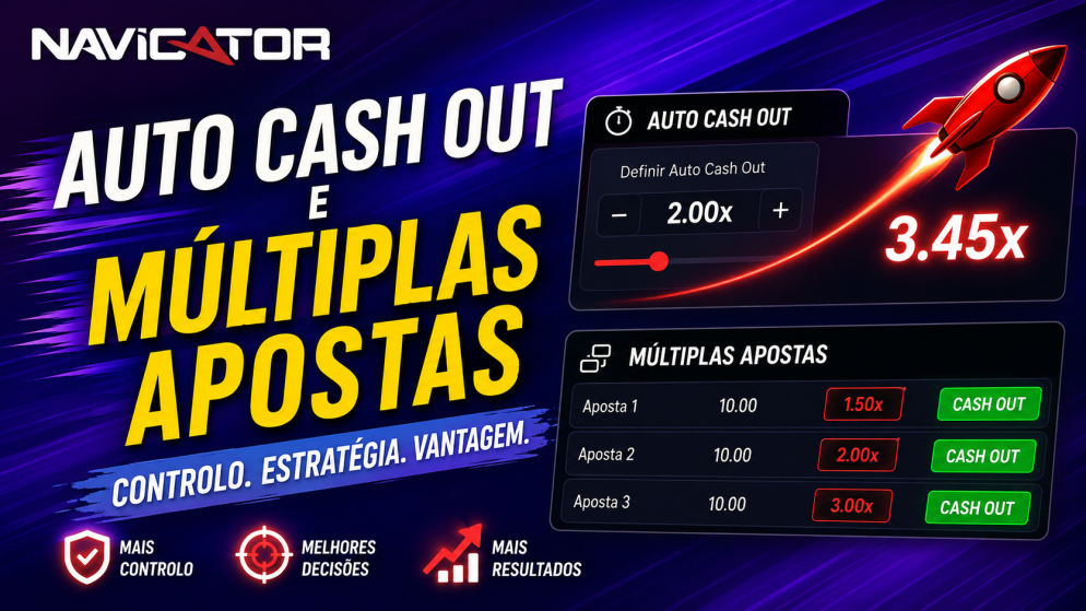Navigator Auto Cash Out e Múltiplas Apostas